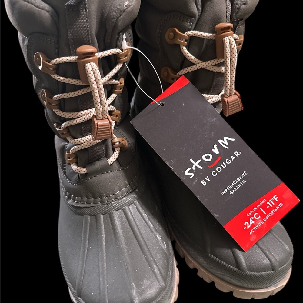 Cougar Storm Boots in Dark Gray and Brown